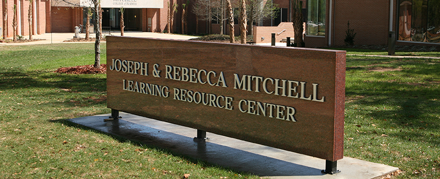 Mitchell Learning Resource Center sign
